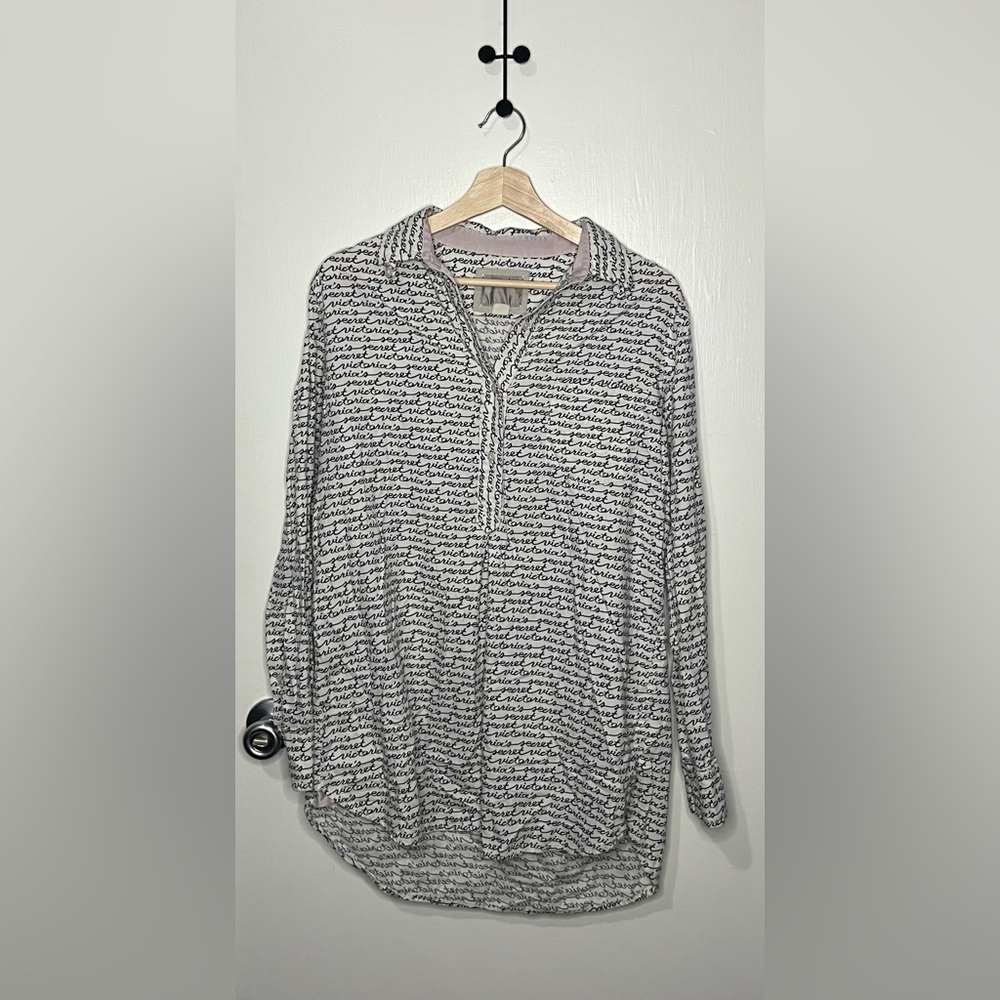 Victoria's Secret Black and White Button Down Shirt